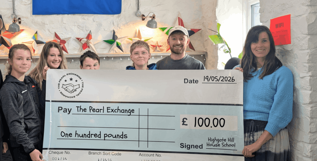 Crackington Class learners from Highgate Hill House School raise £100 for The Pearl Exchange through a successful Business Studies hot chocolate fundraising project.