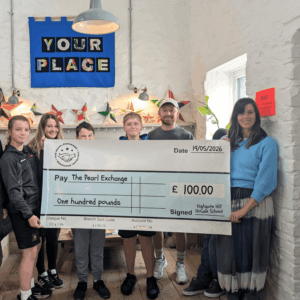 Crackington Class learners from Highgate Hill House School raise £100 for The Pearl Exchange through a successful Business Studies hot chocolate fundraising project.